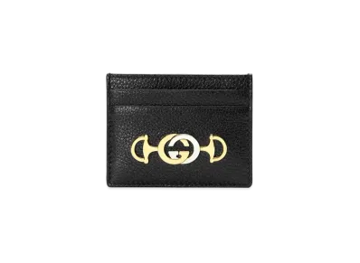 GUCCI Zumi Card Case "Black Grainy"