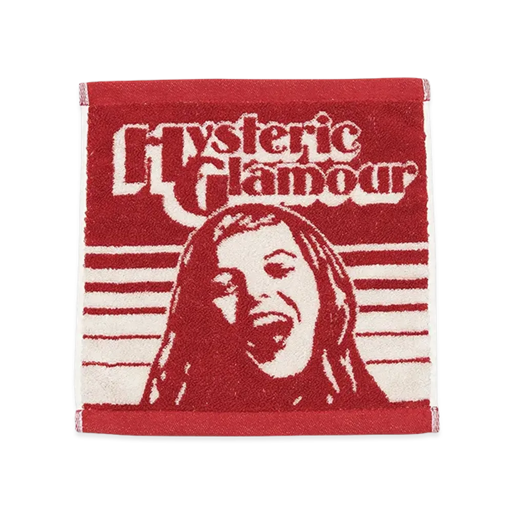 HYSTERIC GLAMOUR Make Me Smile Towel Handkerchief "Red"