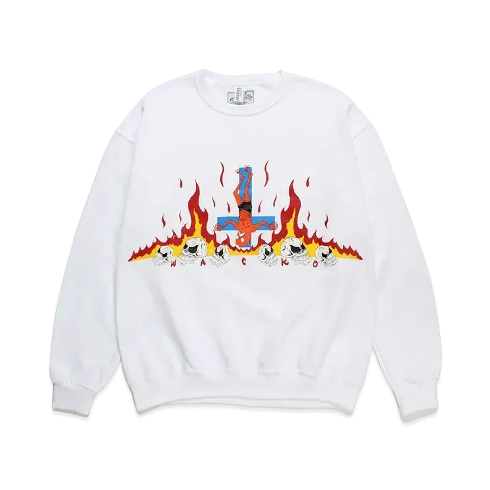 WACKO MARIA x neckface / Sweat Shirt "White"