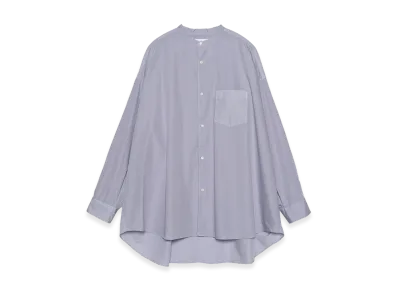 Graphpaper minus Botanical Dyed Broad L/S Oversized Band Collar Shirt "Purple"