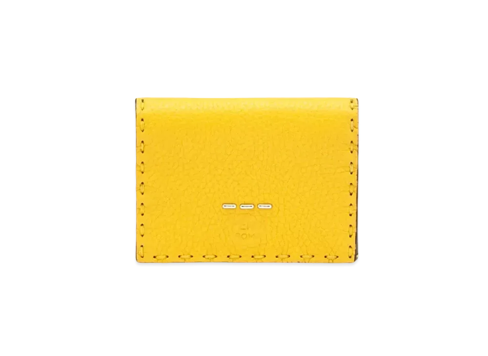 FENDI Micro Three Folded Wallet Leather "Yellow"