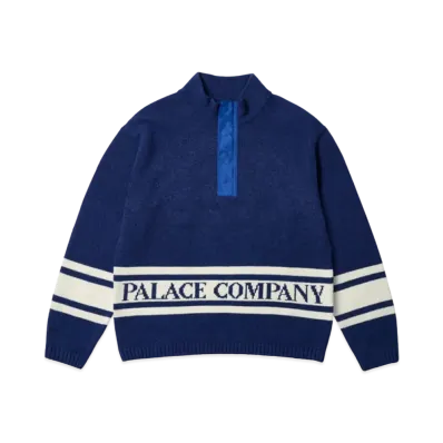 PALACE x C.P. COMPANY Funnel Neck Knit "Bright Cobalt"