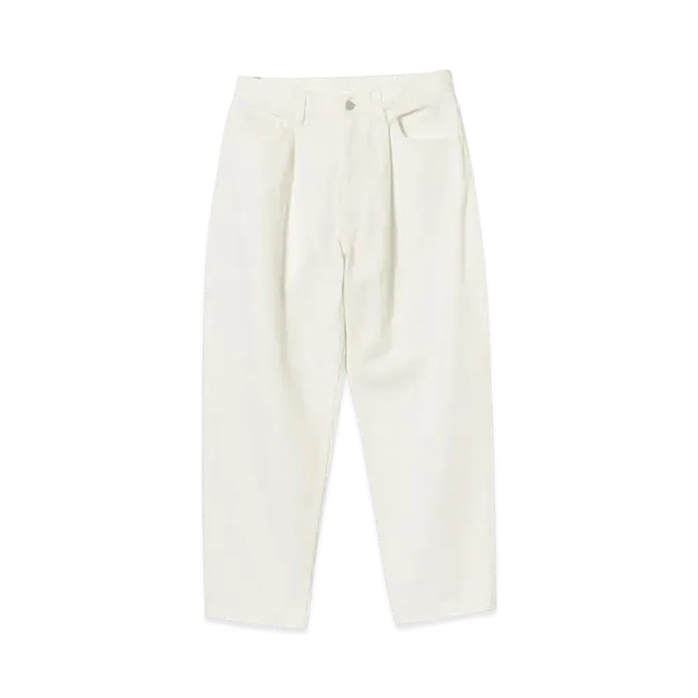 BEAMS Wide Tapered Denim "White"