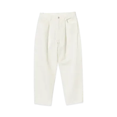 BEAMS Wide Tapered Denim "White"