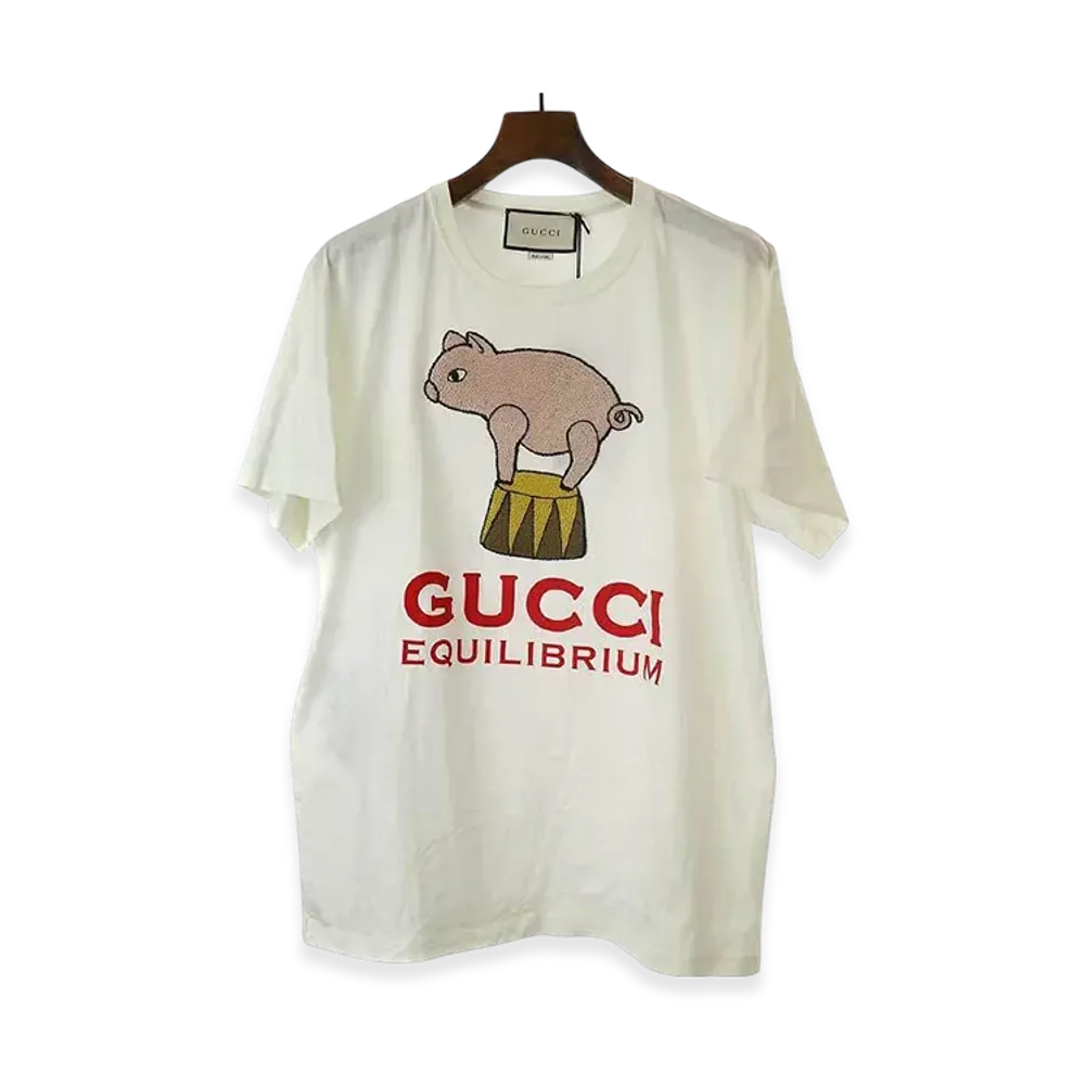 GUCCI Equilibrium Short Sleeve T-Shirt "Off White"