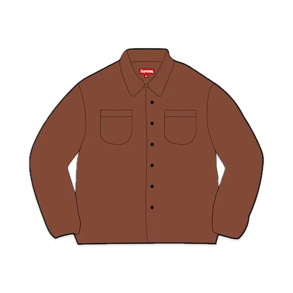 Supreme Brushed Flannel Twill Shirt "Brown"