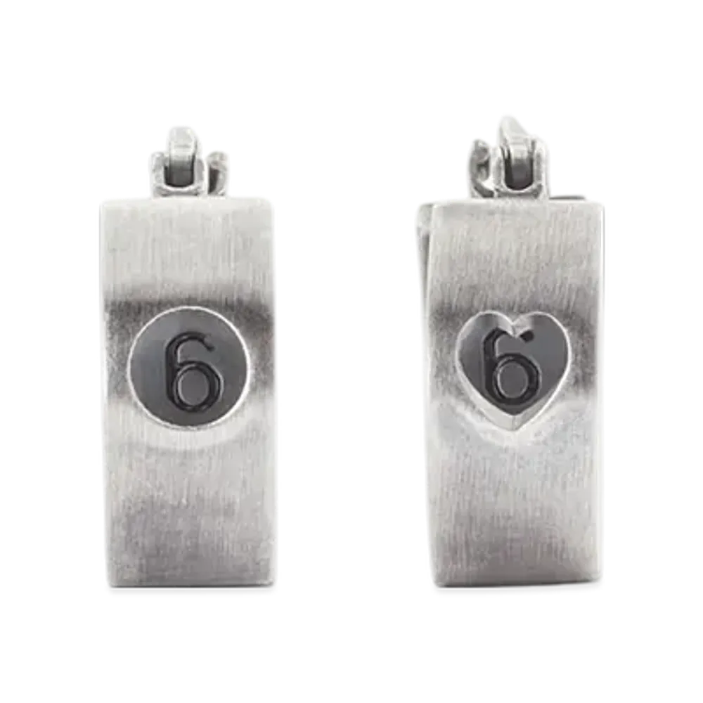 MM6 Maison Margiela Industrial Earrings "Silver"