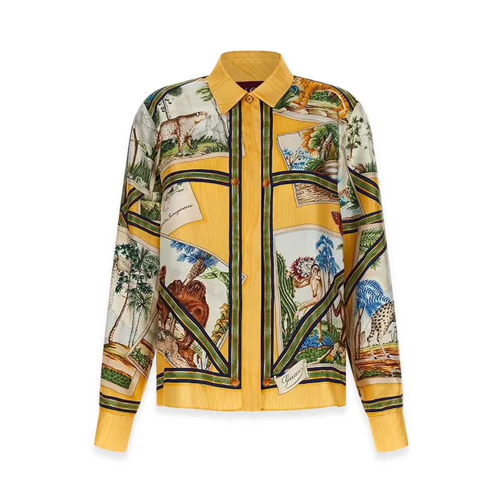 GUCCI Women's Silk Shirt "Multicolor"