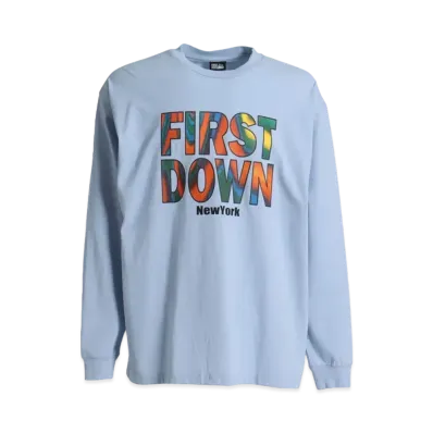 FIRST DOWN MARBLE L/S T "Light Sax"