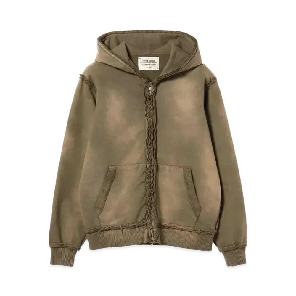 BEAMS FUTURE ARCHIVE / Fade Inside Out Zip Up Hoodie "Olive"