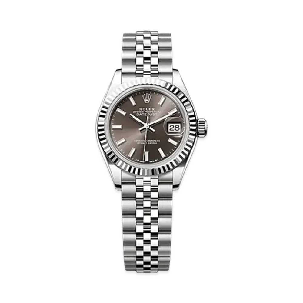 ROLEX Lady-Datejust Oystersteel & White Gold "Brown"