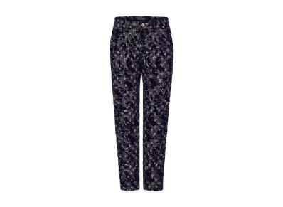 Louis Vuitton Monogram Flock Seasonal Slim Denim Jeans