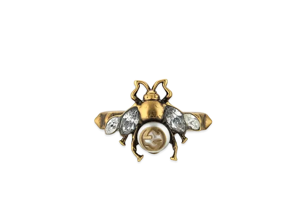 GUCCI Bee Ring With Interlocking G