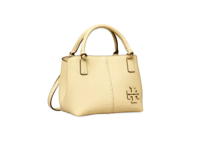 Tory Burch McGraw Smooth Mini Satchel "Buttermilk"