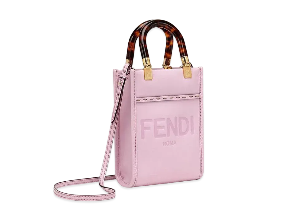 FENDI Mini Sunshine Shopper Leather Mini-Bag "Pink"