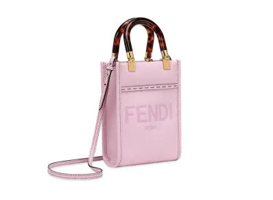 FENDI Mini Sunshine Shopper Leather Mini-Bag "Pink"