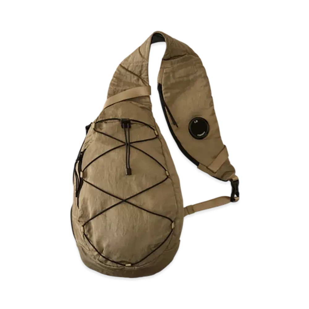 C.P. Company Nylon B Lens Crossbody Rucksack "Fungi Grey"