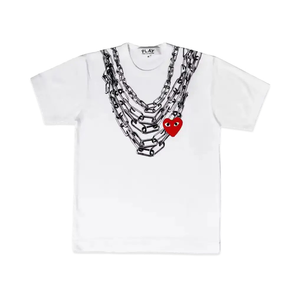 PLAY COMME des GARCONS MARKET PLAY Chain Print T-Shirt "White"