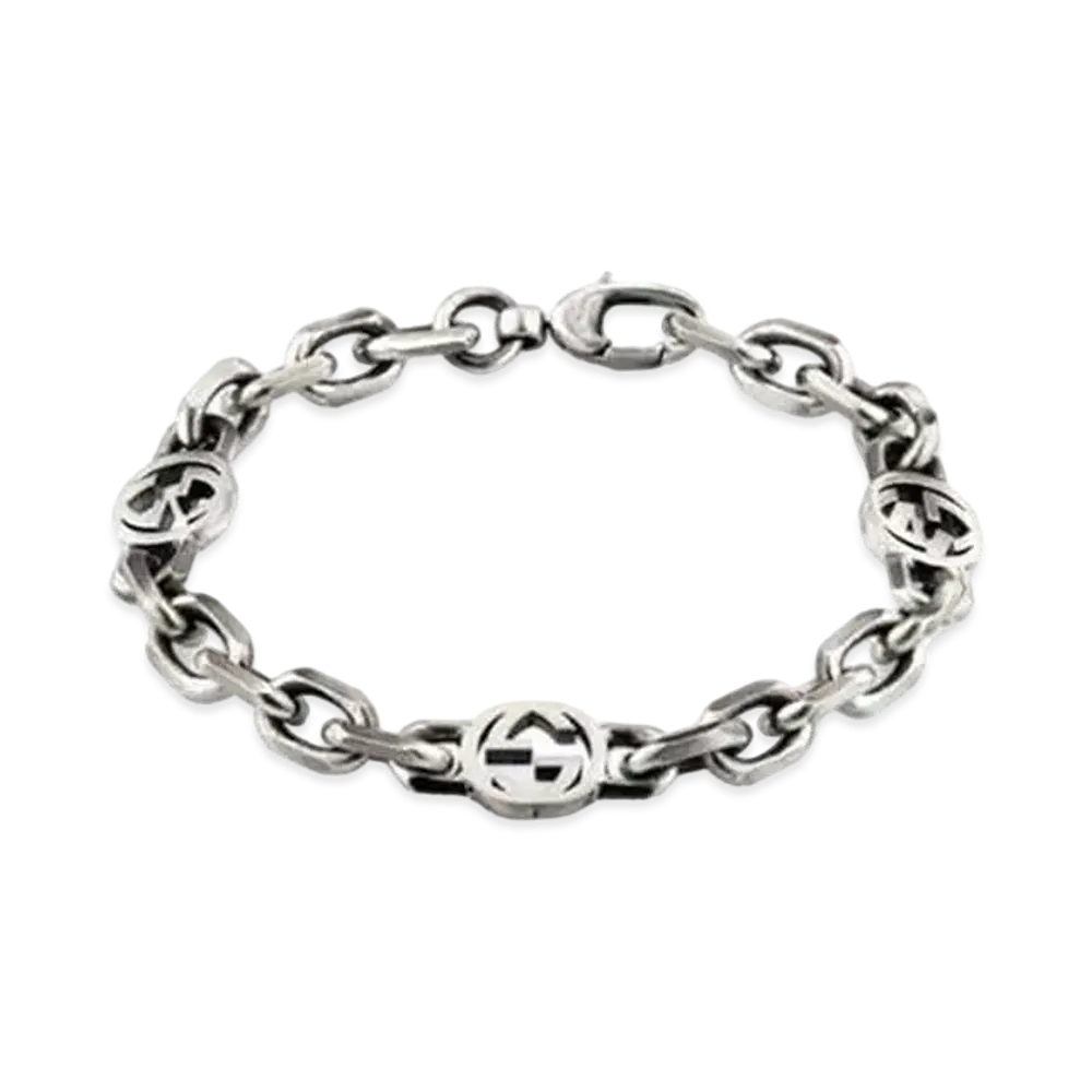 GUCCI Silver Bracelet With Interlocking G