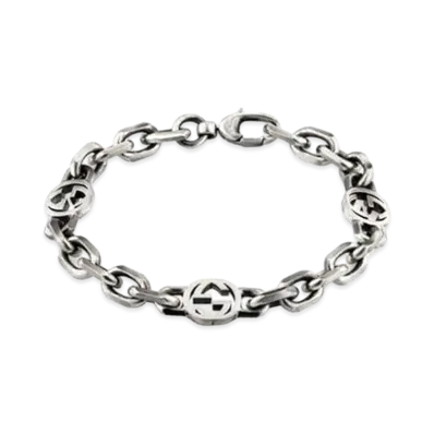 GUCCI Silver Bracelet With Interlocking G