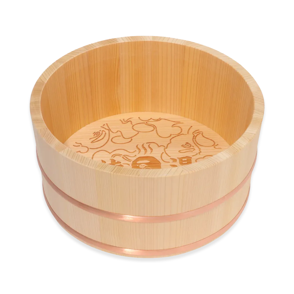 A BATHING APE SENTO Wooden Bath Bucket "Brown"