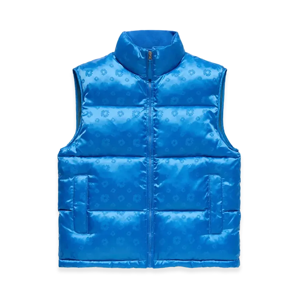 DENIM TEARS Jacquard Monogram Cotton Wreath Vest "Blue"