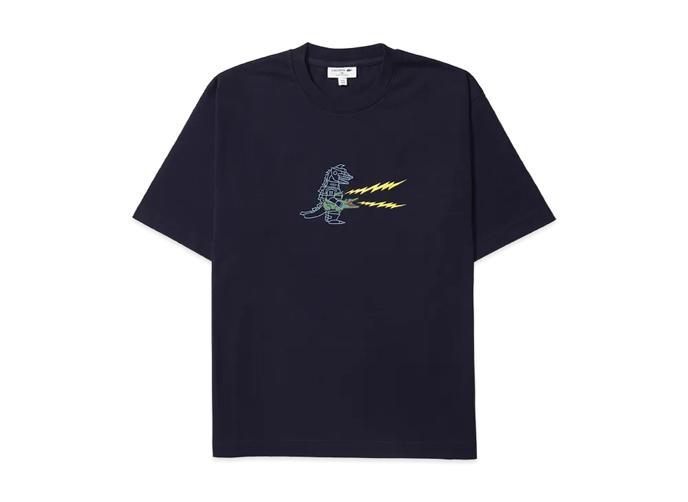 LACOSTE x Godzilla 2.0 Mechagodzilla Tee "Navy"