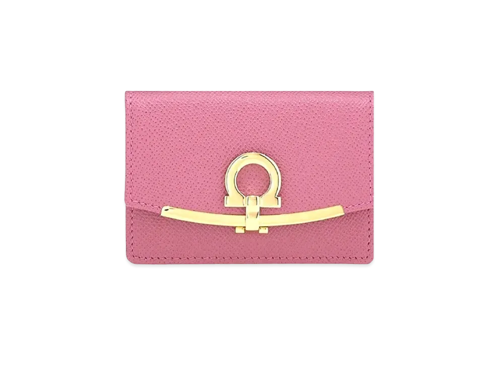 Salvatore Ferragamo Gancini Business Card Holder "Pink"