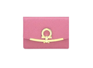 Salvatore Ferragamo Gancini Business Card Holder "Pink"