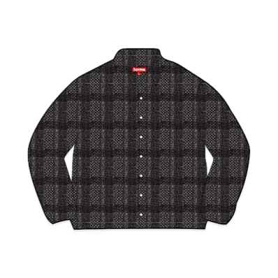 Supreme Basket Weave Plaid Shirt "Black"