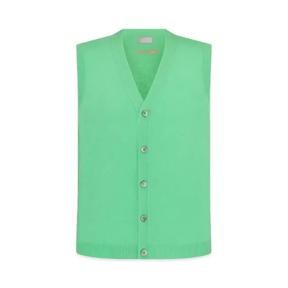 Dior x LEWIS HAMILTON Sweater Vest Wool and Cashmere Jersey "Green"