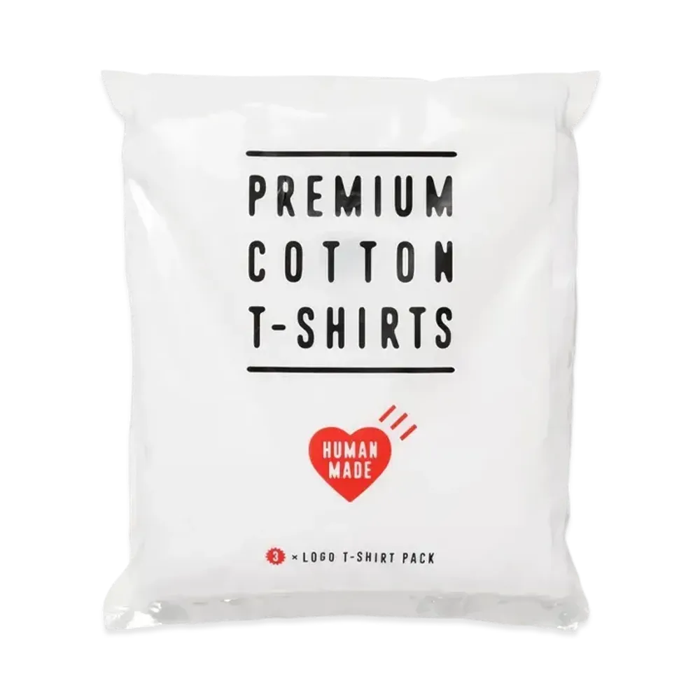 HUMAN MADE 3-Pack T-Shirt Set "White"