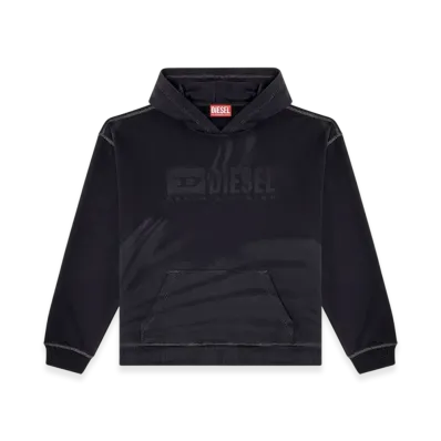 Diesel S-Boxt-Hood-R9 Laser Faded Logo Hoodie "Black"