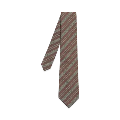 Paul Smith Color Jacquard Regimental Tie "Brown"