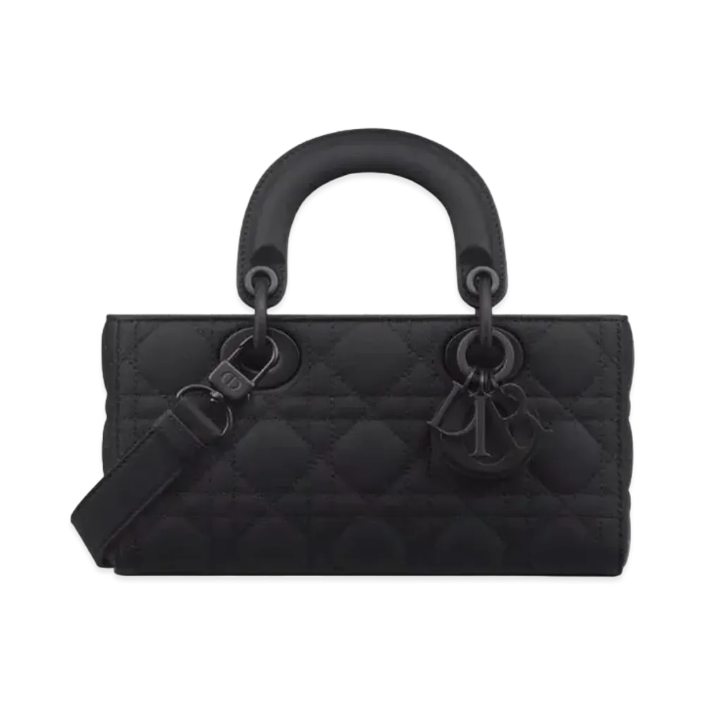 Dior Small Lady D Joy Bag Cannage Calfskin Ultramatte "Black"