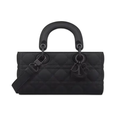 Dior Small Lady D Joy Bag Cannage Calfskin Ultramatte "Black"