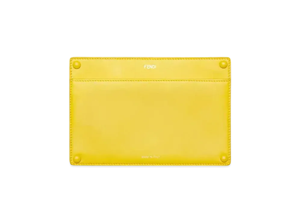 FENDI Peekaboo Pocket Leather Accessory Pocket "Yellow"