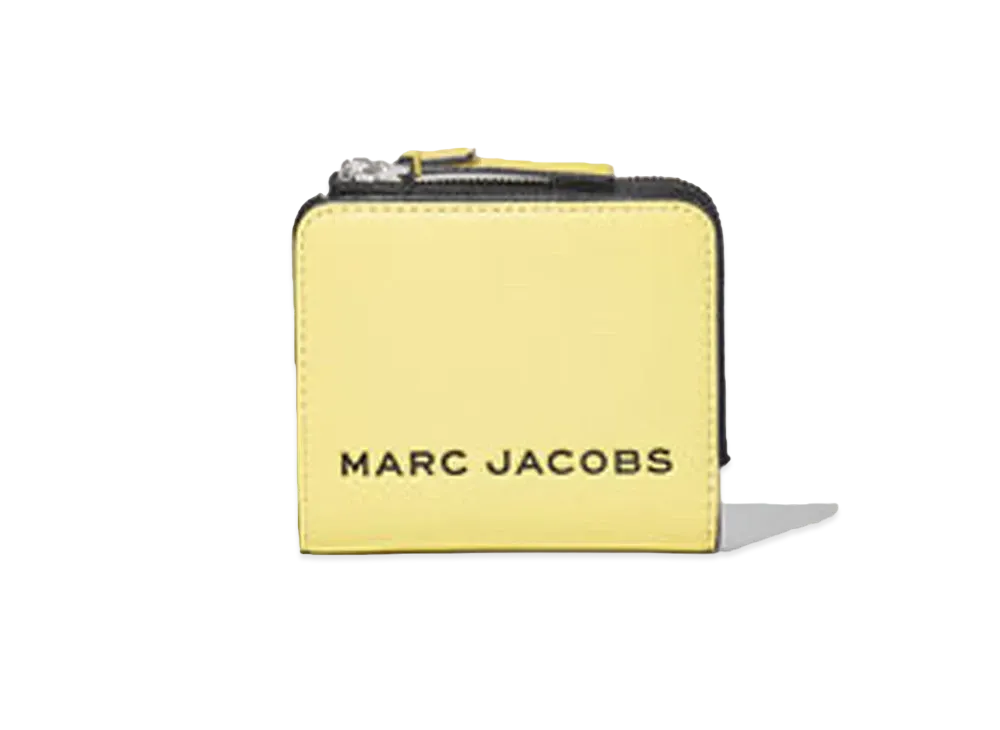Marc Jacobs The Bold Colorblocked Mini Compact Zip Wallet "Limelight Multi"
