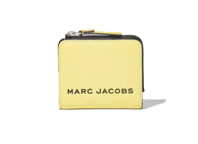 Marc Jacobs The Bold Colorblocked Mini Compact Zip Wallet "Limelight Multi"