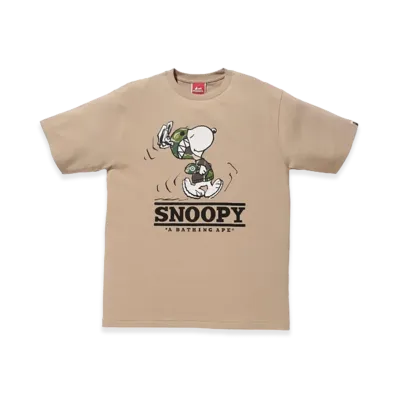 A BATHING APE x PEANUTS S/S T-Shirts "Brown"
