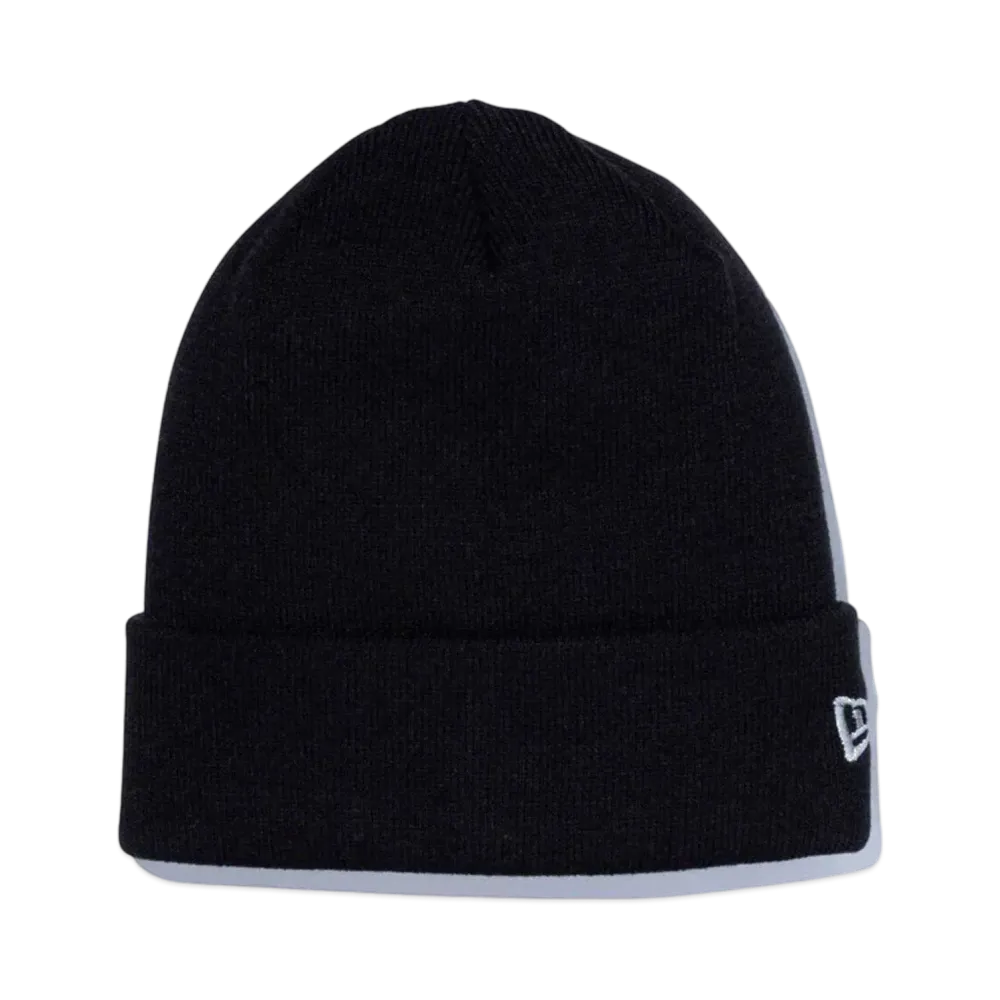 NEW ERA Basic Cuff Knit "Black/Metallic Aluminum"