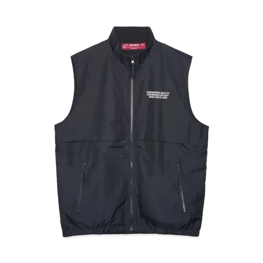 Hide and Seek Nylon Zip Vest(24ss) "BLACK"