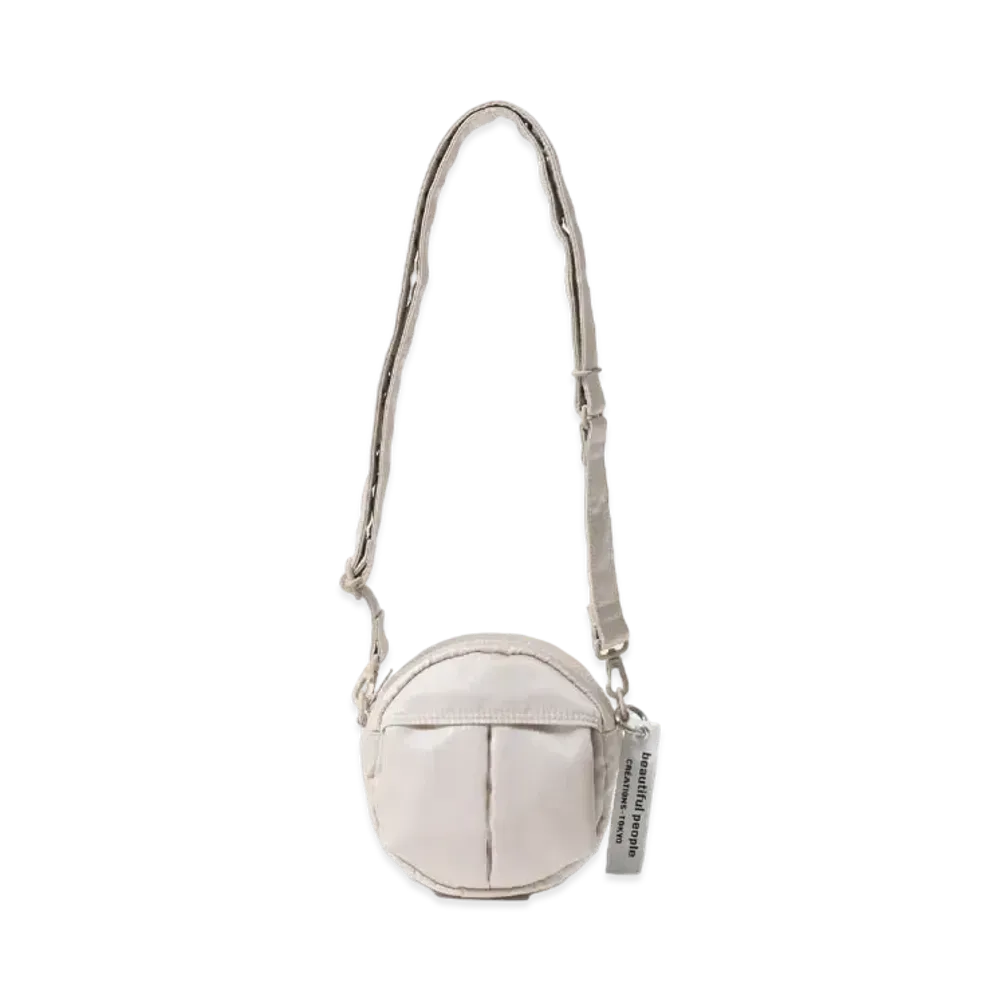 POTR x beautiful people Shoulder Bag In Nylon Twill "Ecru"