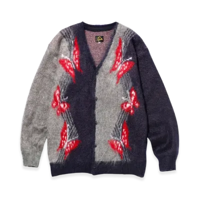 NEEDLES Mohair Papillon Cardigan "Grey"