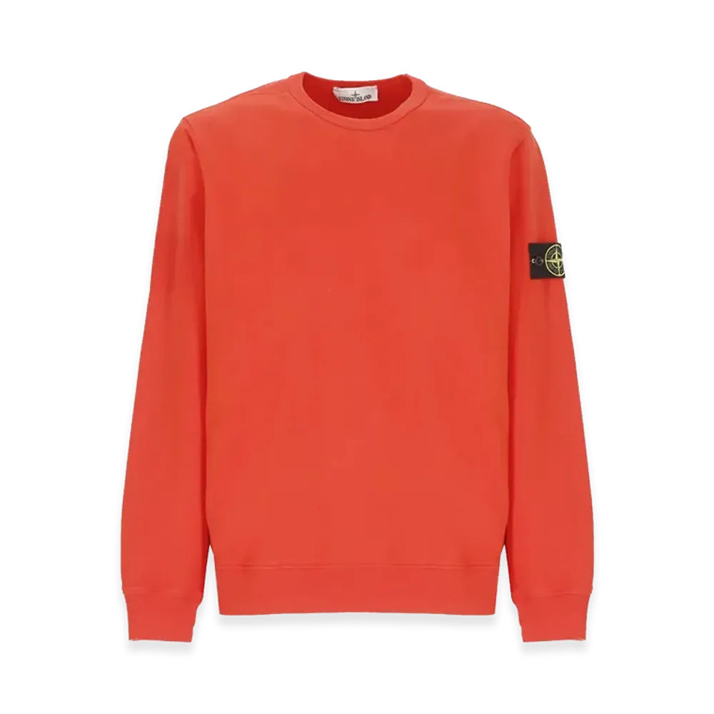 Stone Island Cotton Fleece Crew Neck Sweatshirt "Red"