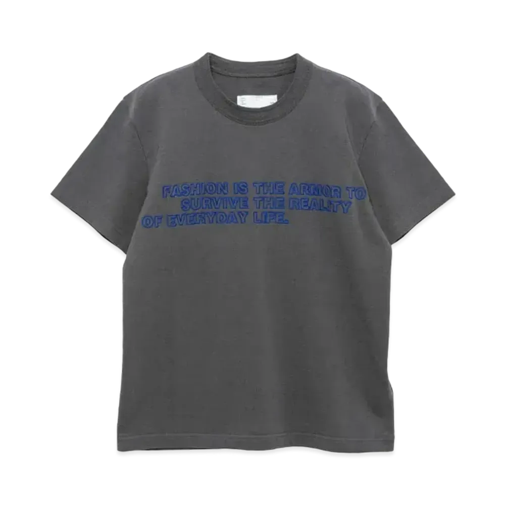 sacai Bill Cunningham Graphic Embroidery T-Shirt "Gray"