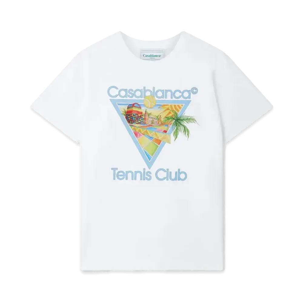 Casablanca Afro Cubism Tennis Club T-Shirt "White"