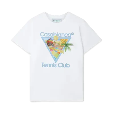 Casablanca Afro Cubism Tennis Club T-Shirt "White"