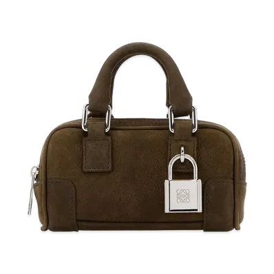 LOEWE Women's Leather Nano Amazona Handbag "Mud"