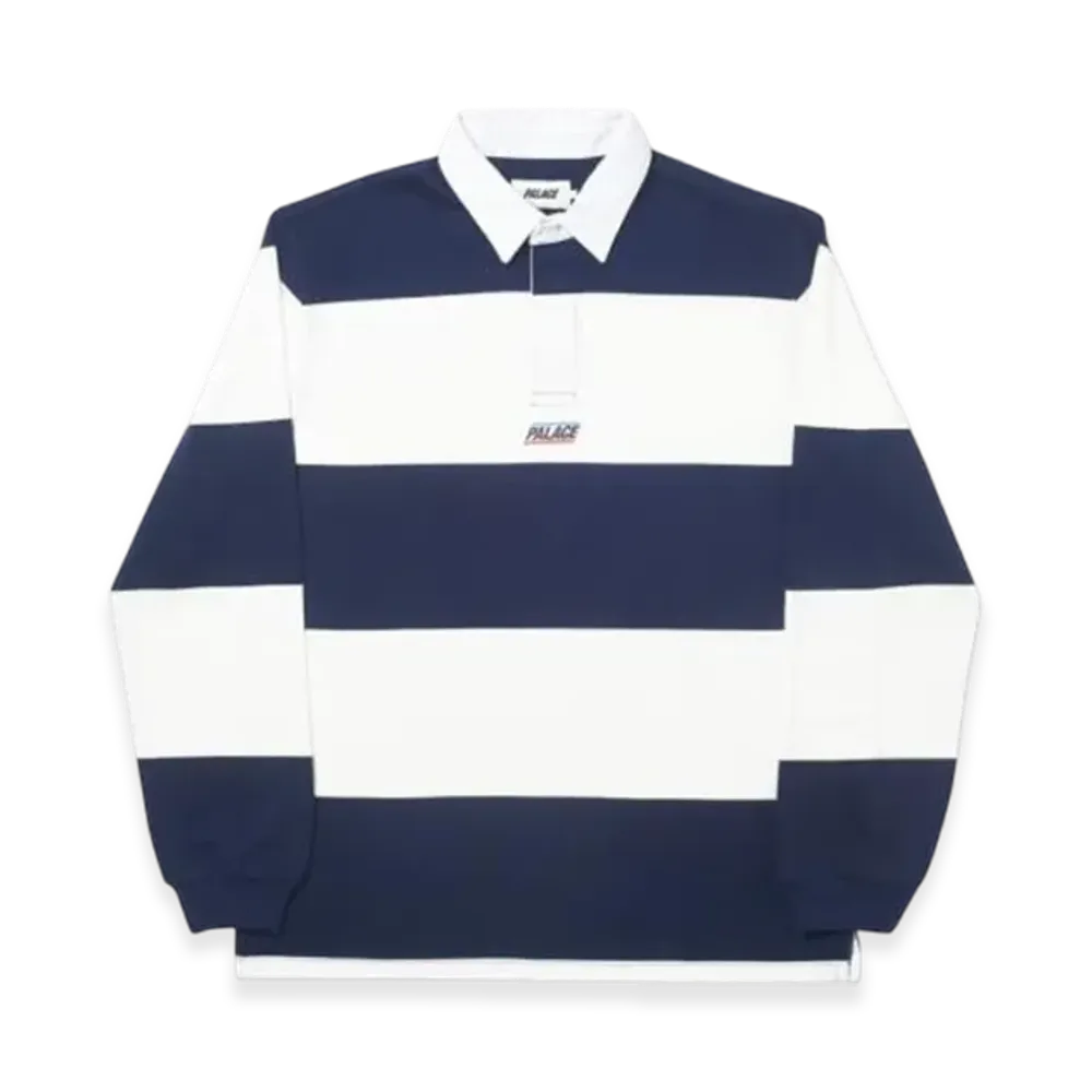 PALACE Striped Rugby "Navy White"